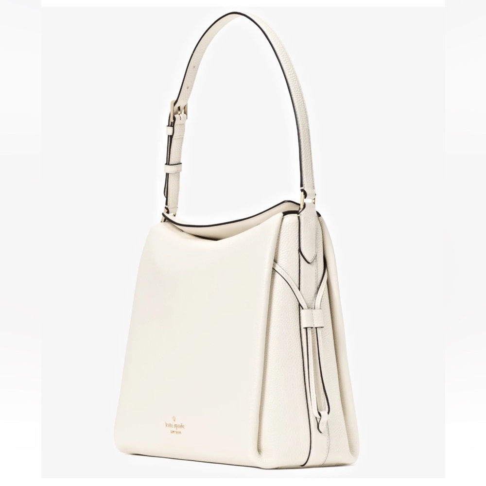 New Kate Spade Dumpling Large Shoulder Bag Pebble Leather Meringue